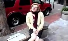 Ugly Redhead Naked In Public At A Shop