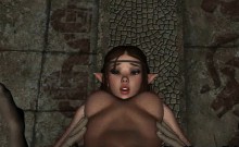 Foxy 3d Cartoon Elf Babe Getting Licked And Fucked