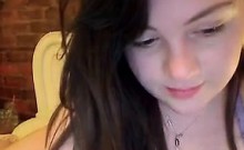 Brunette teen bbw drinking and chating naked