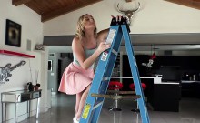 Blonde babe Kate Englands tigh ass gets fucked by bf