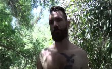 Tattooed and fit straight dude Devin gets anal fucking