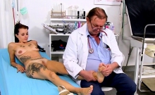 Tattoo doctor fetish with cumshot