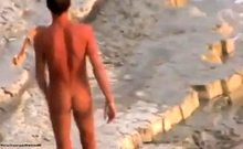 wanker at the beach