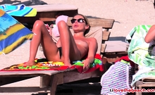 Big Tits Topless Hot Milfs Spied At Beach By Voyeur Spy Cam