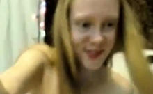 Young bitch shows holes on webcam! Amateur!