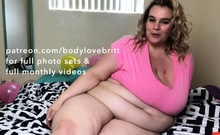 Fat BBW with big boobs masturbating and squirtin on cam