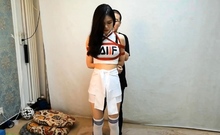 Chinese bondage - Cheerleader vibed