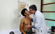 Asian hairy gay fucked by stud doctor