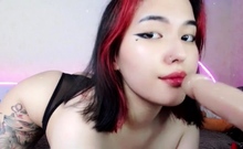 Asian teen likes toys inside her wet muff