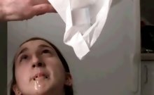 Young Teen Slut Drinking Her Piss From Diaper