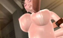 Busty 3d Anime Harlot Swallows Sperm